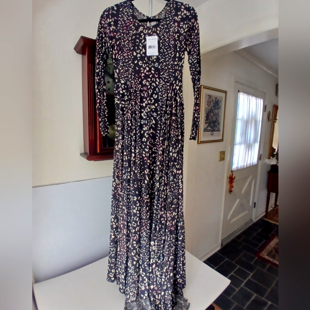 Free People elegant multi print Maxi Dress